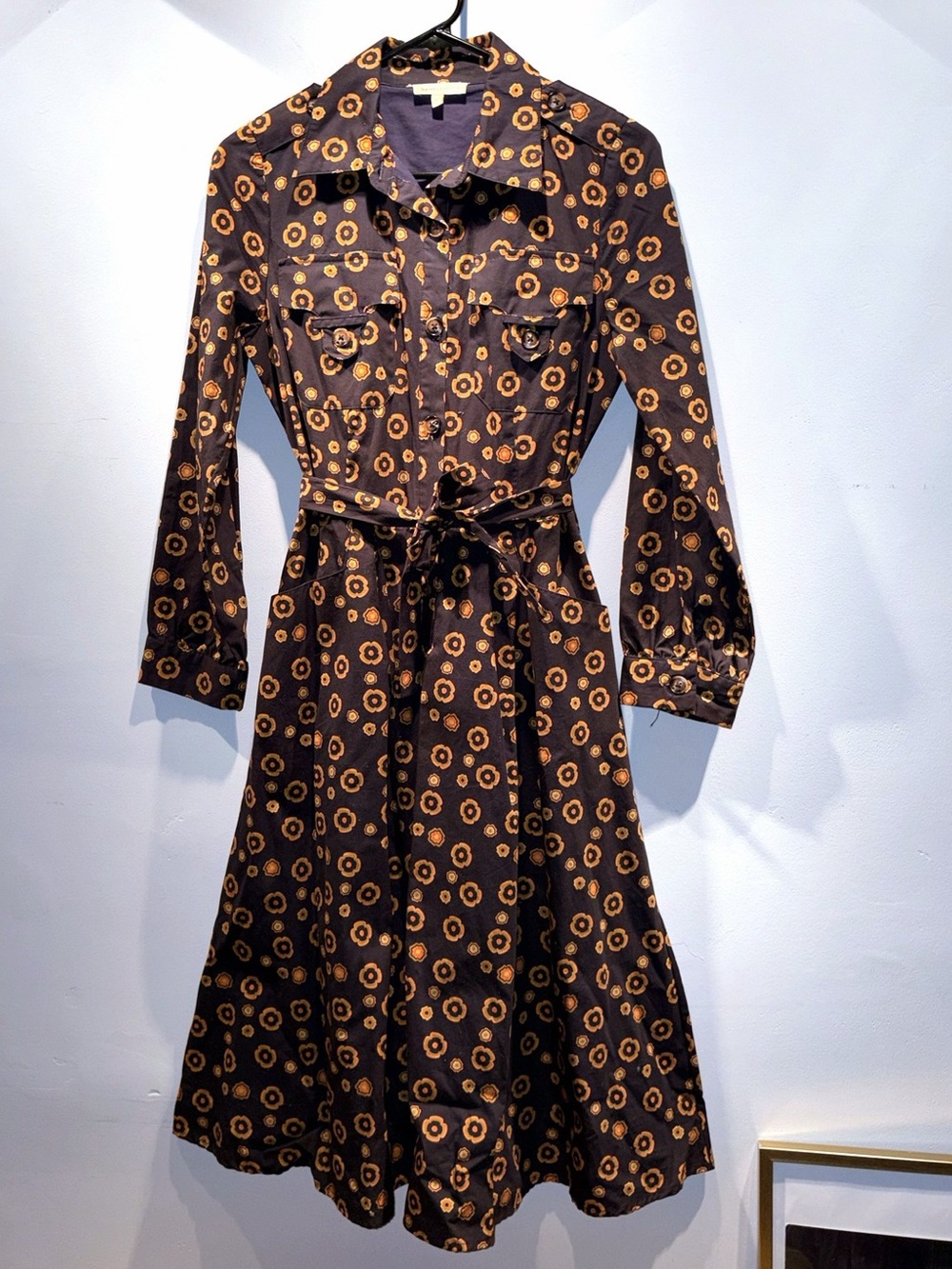 Never Worn- Saint Geraldine retro cut belted shirt dress